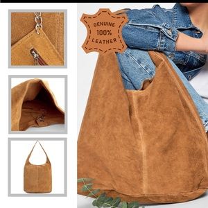 Suede Hobo Bag